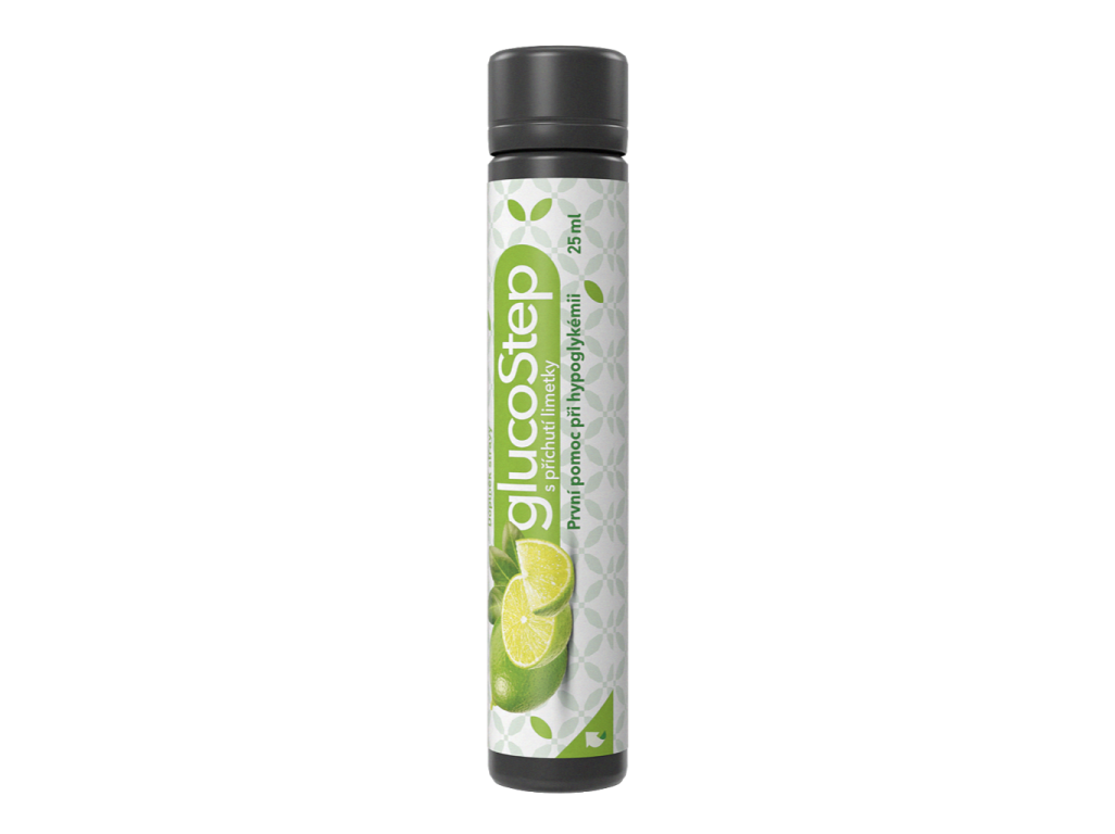GlucoStep 25ml - Limetka - první pomoc při hypoglykemii