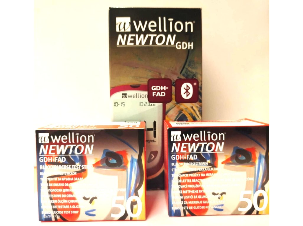 BALÍČEK! Wellion NEWTON GDH - Glukometr + 2 balení proužků